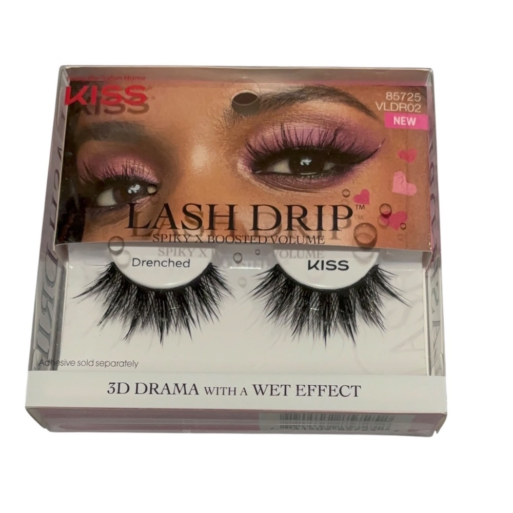 KISS Lash Drip False Eyelashes Drenched 3D Drama Wet‎ Effect Spiky Volume VLDR02